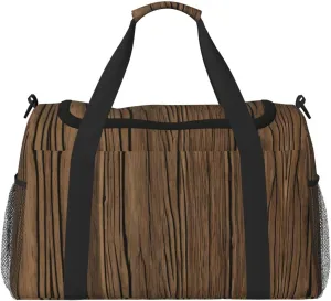 Wood Grain print Weekender Overnight Carry On Bag Gym Luggage Bag Duffel Bag for Travel Women