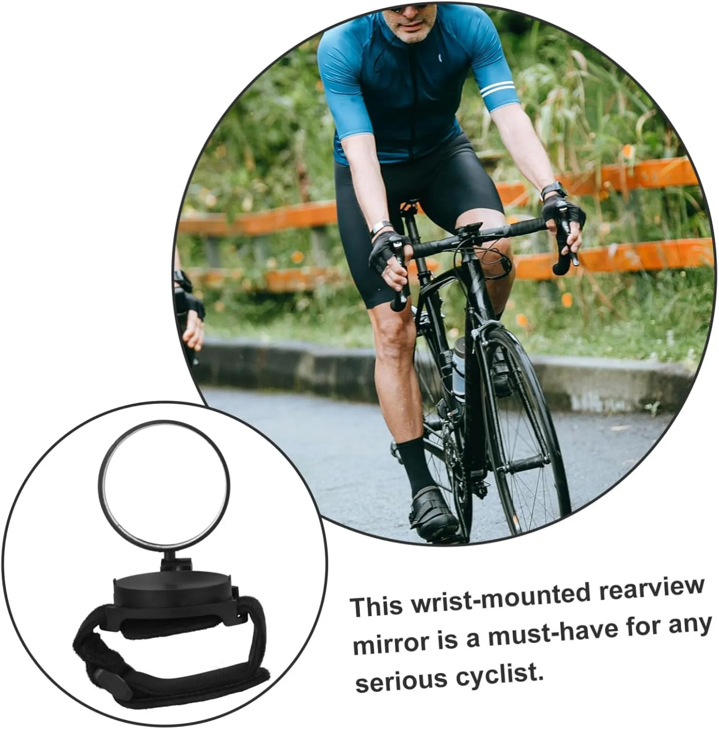 Wrist Wear Bike Rear View Mirror Rotating Reflective Design for Enhanced Visibility Comfort Versatile Cycling Accessory for All Bike