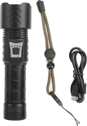 XHP90 Flashlight Zoomable Focusing USB Rechargeable Torch Outdoor Adventure Camping