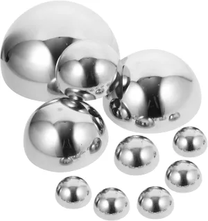YARNOW 10Pcs Stainless Steel Gazing Balls - Mirror Polished Reflective Garden Spheres for Outdoor Decor, Home Pond, Swimming Pool, 6 Sizes