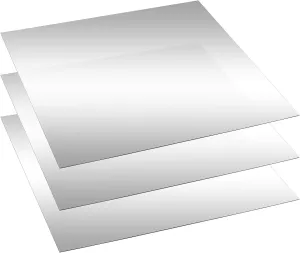Yookeer 3 Pcs Two Way Mirror Glass, 12x12x0.04 Inch Acrylic Infinity See Through Mirror Sheet for Magic Project, 30% Transparent