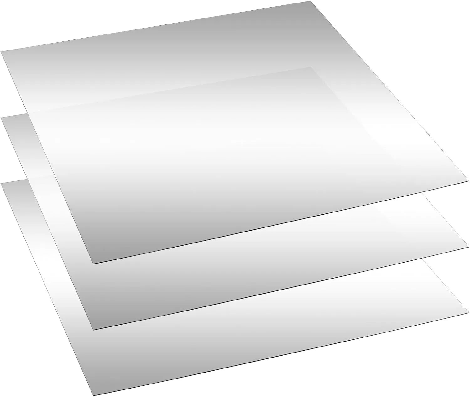 Yookeer 3 Pcs Two Way Mirror Glass, 12x12x0.04 Inch Acrylic Infinity See Through Mirror Sheet for Magic Project, 30% Transparent