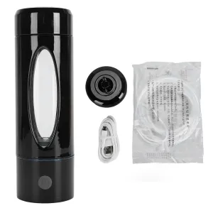 Yosoo Portable Hydrogen Water Generator, Hydrogen Rich Water Cup with 1500ppb Concentration, USB Rechargeable for Office Travel Exercise, for Family and Friends (Black)