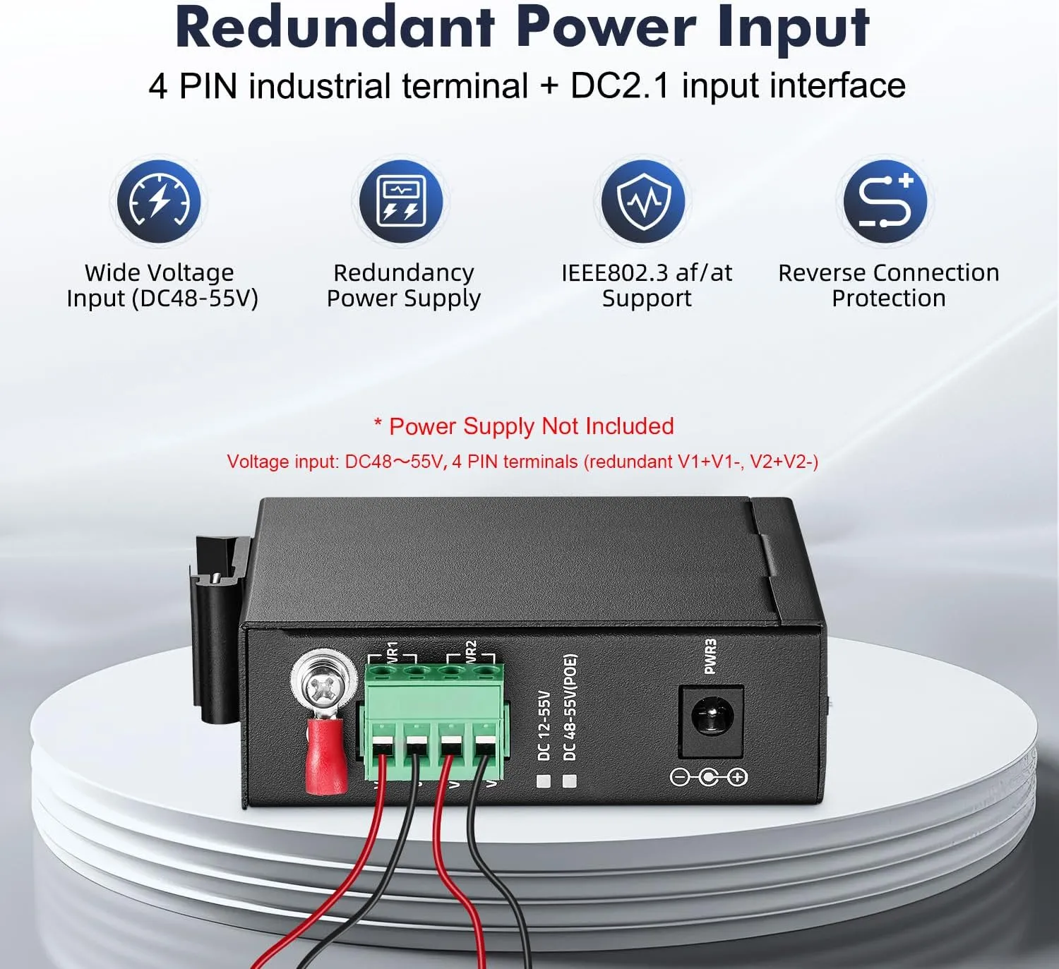 YuLinca 6 Port Mini Gigabit Industrial DIN-Rail PoE Switch, 4 x 100/1000Mbps PoE Ports,IEEE802.3af/at PoE , 1 Gigabit Uplink, 1 Gigabit SFP, Unmanaged IP30 (-40~185°F) Hardened Industrial Switch