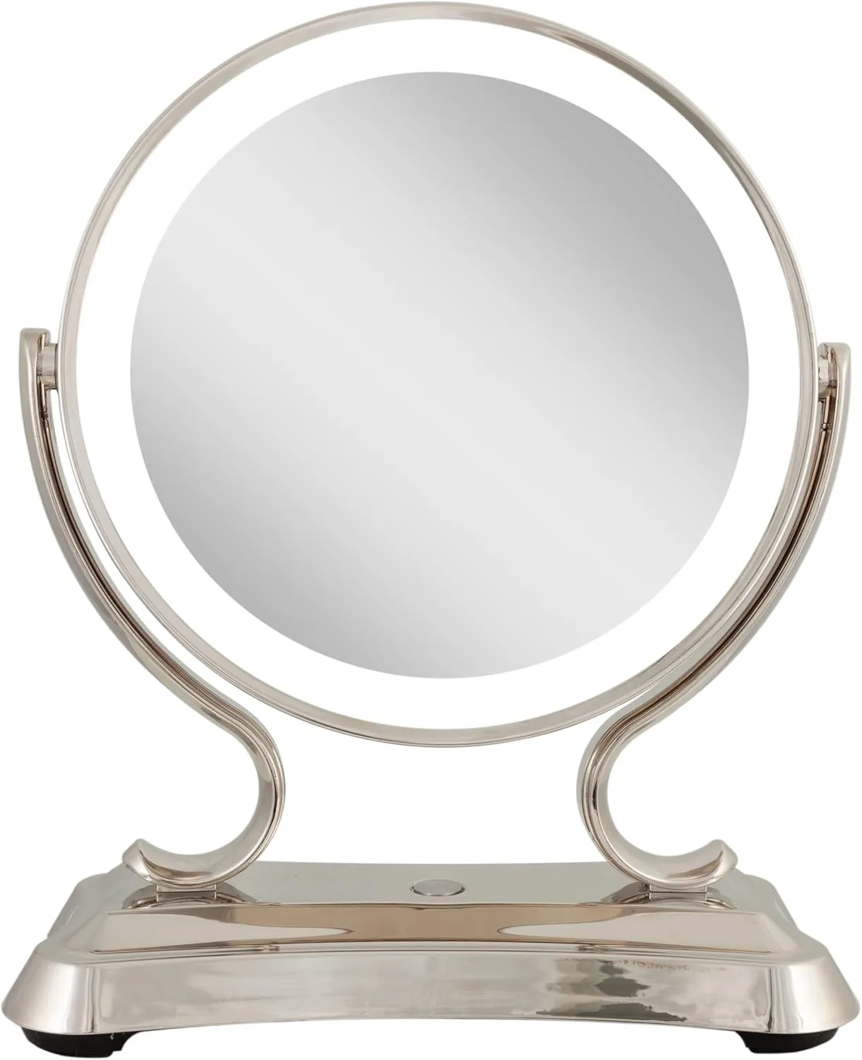 Zadro 12" Glamour LED Makeup Mirror with Lights and Magnification 5X/1X Touch Control Mirror with Lights for Makeup Desk (X-Large | 12" W x 16" H | Polished Nickel)