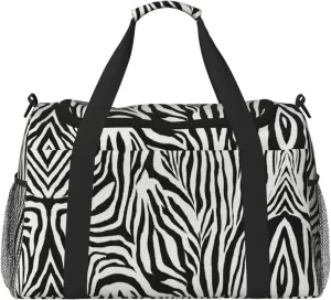 Zebra Print print Weekender Overnight Carry On Bag Gym Luggage Bag Duffel Bag for Travel Women