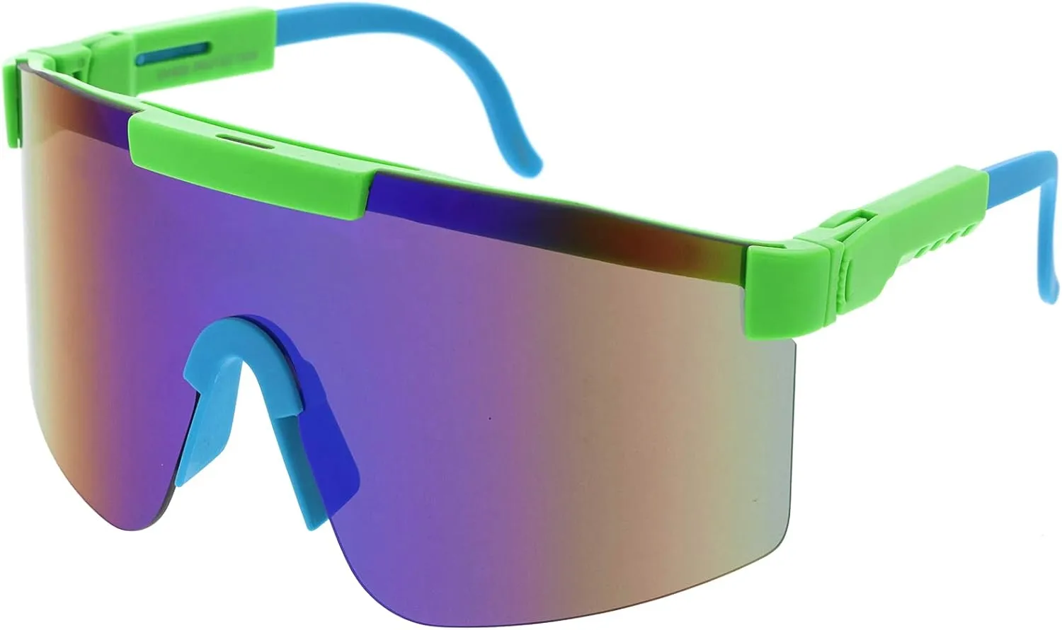 zeroUV - Futuristic Side Panel Cyberpunk Monoblock Shield Sunglasses D266