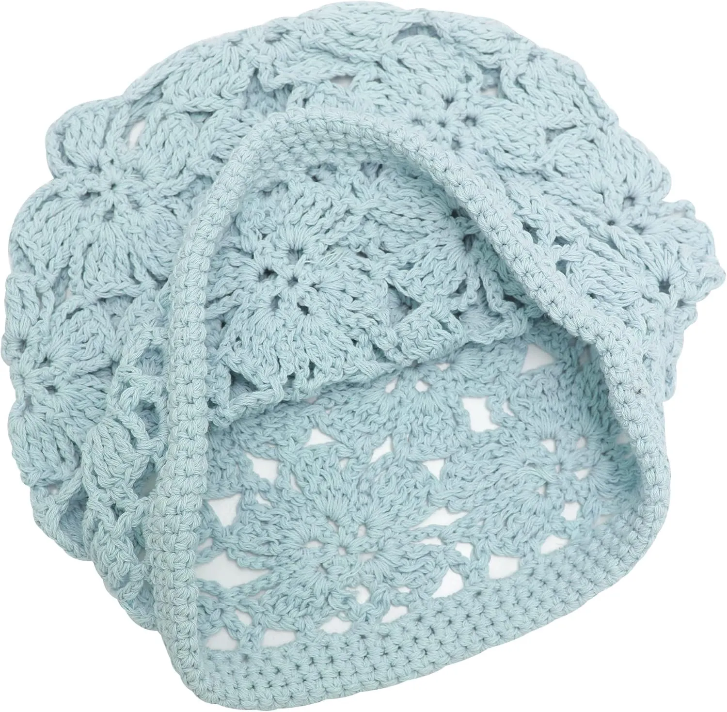 ZLYC Women Cotton Crochet Slouchy Beanie Hat Handmade Knit Summer Skull Cap