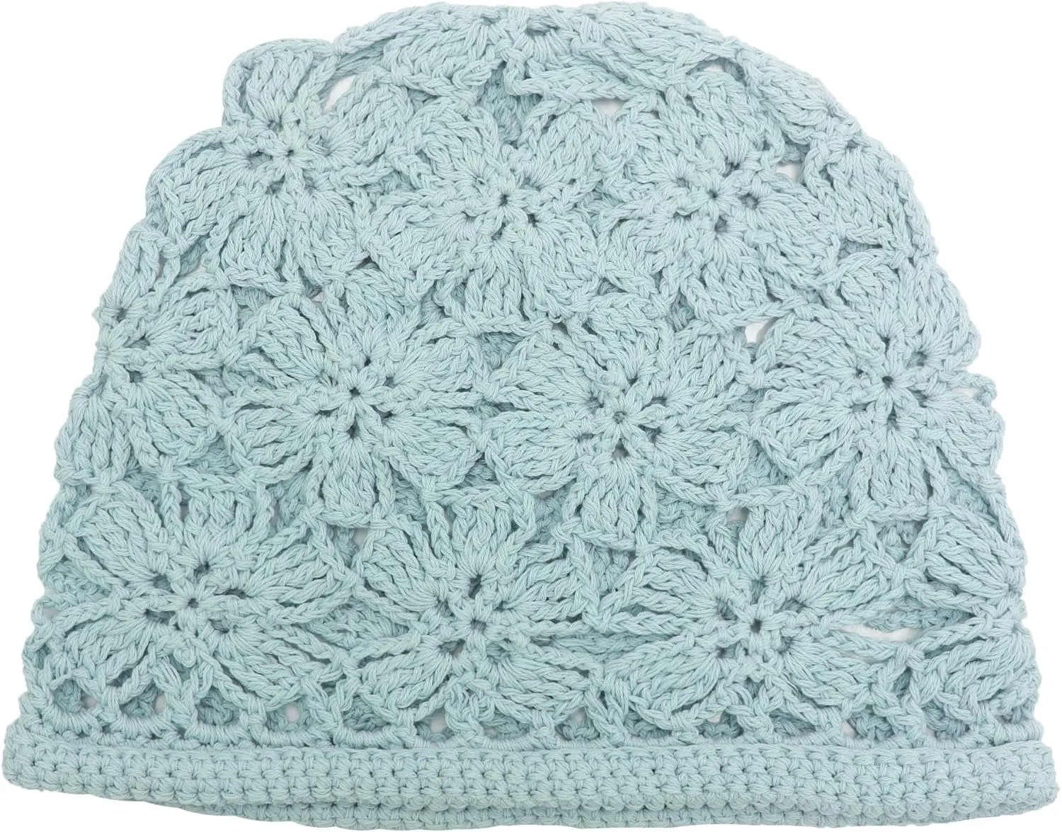 ZLYC Women Cotton Crochet Slouchy Beanie Hat Handmade Knit Summer Skull Cap