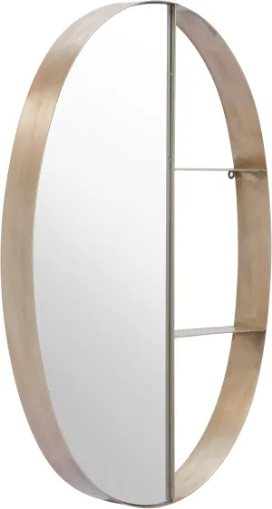 Zuo Modern Latitude Oval Shelf Mirror Antique Bronze